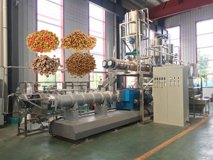 500kg automatische industrie huisdiervoeding volledige productielijn